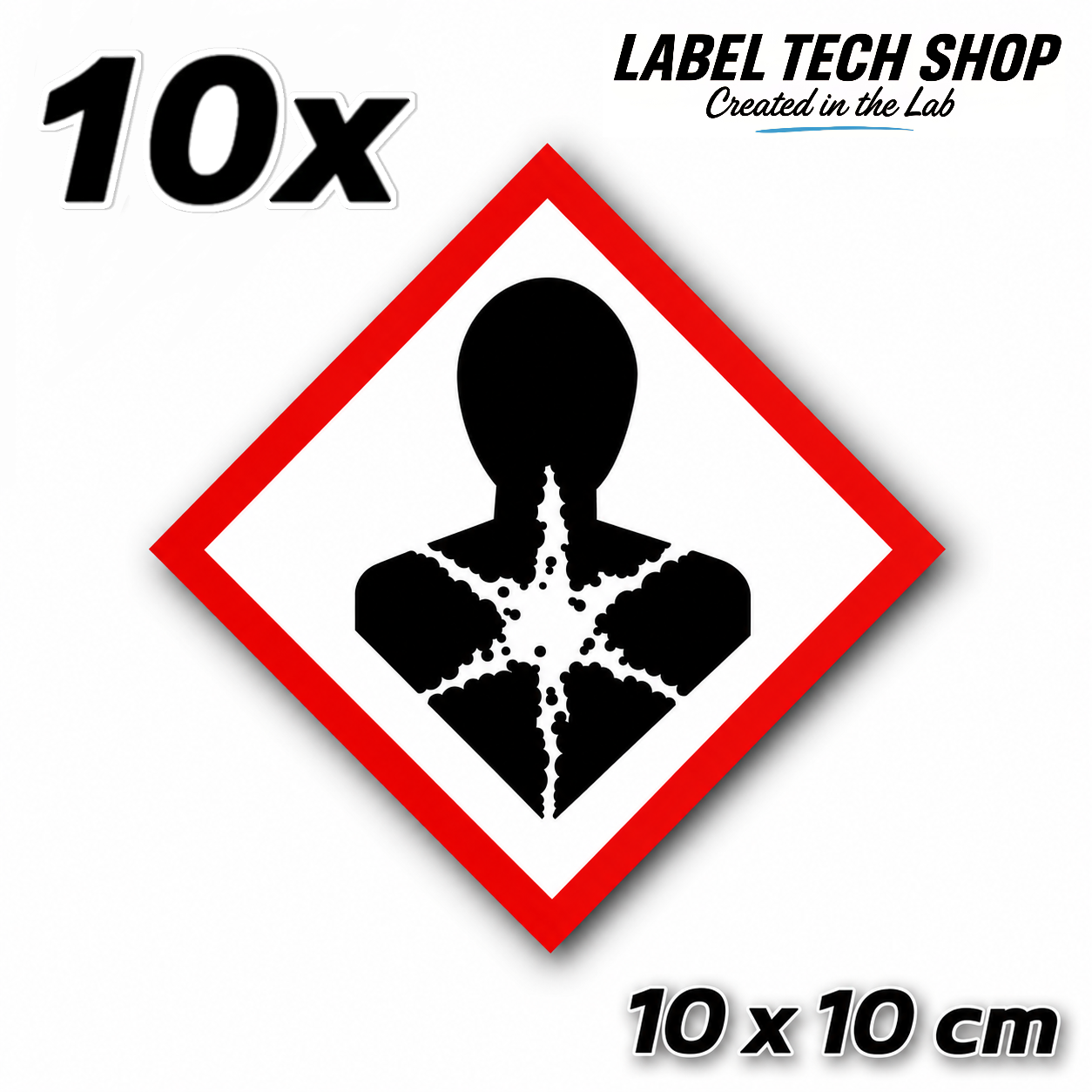 GHS08 Health Hazard Sticker Hazardous Material Label according to CLP / GHS Occupational Safety