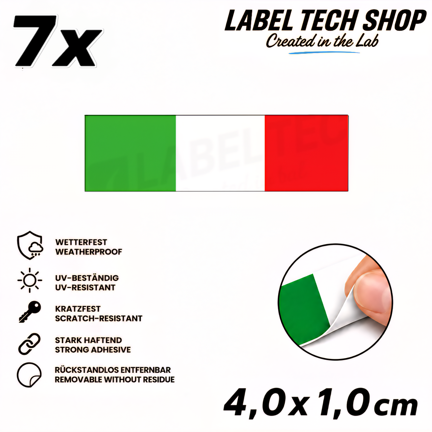 🇮🇹 Italian Sticker Italy Sticker Italian Decal Italian Flag Motorcycle Car Helmet 4.0x1.0cm NO.097