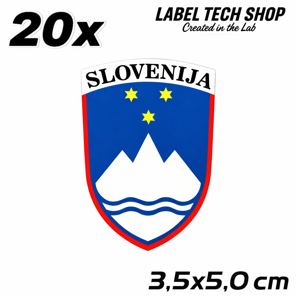 Slowenien Slovenija Nalepka Emblem Aufkleber Sticker 3,5 x 5,0 cm – Wappen Slovenia (009)