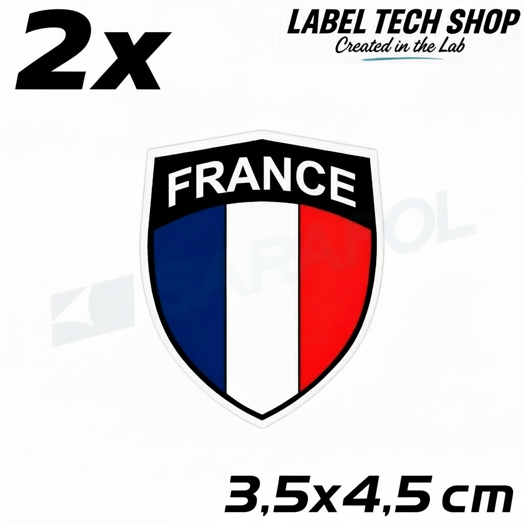2x Frankreich Aufkleber France Francia Flagge Sticker 3,5x4,5cm (035)