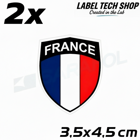 2x Frankreich Aufkleber France Francia Flagge Sticker 3,5x4,5cm (035)