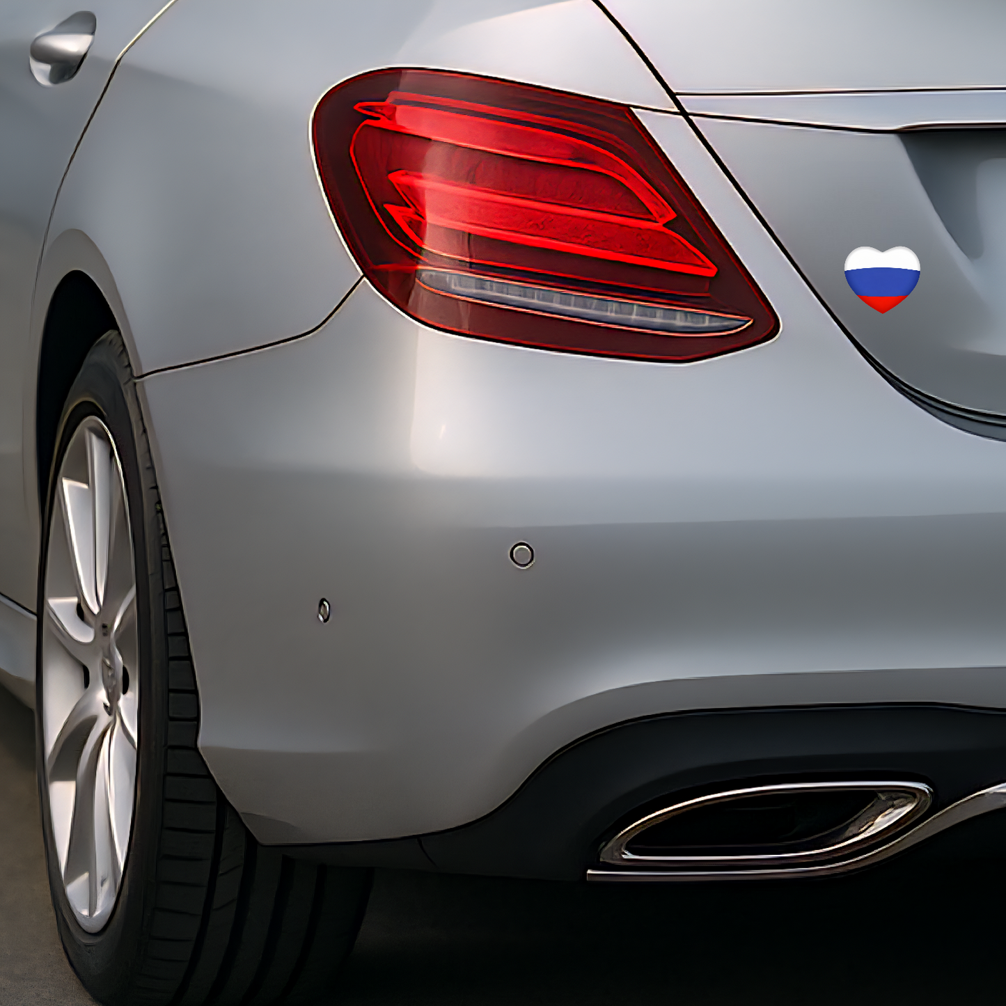Russland Russia Россия Herz Aufkleber – Russia Flag Heart Sticker – Auto Laptop Helm 5,0 × 4,5 cm (047)