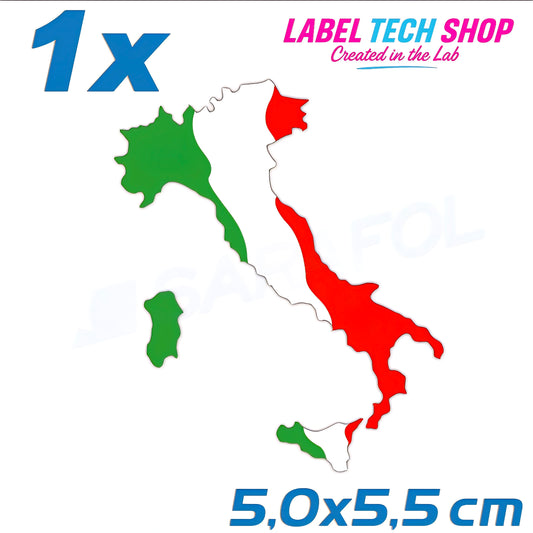 1x Italia/Italien Aufkleber Stiefel 5×5,5cm Flagge Italien Adesivo Sticker 032