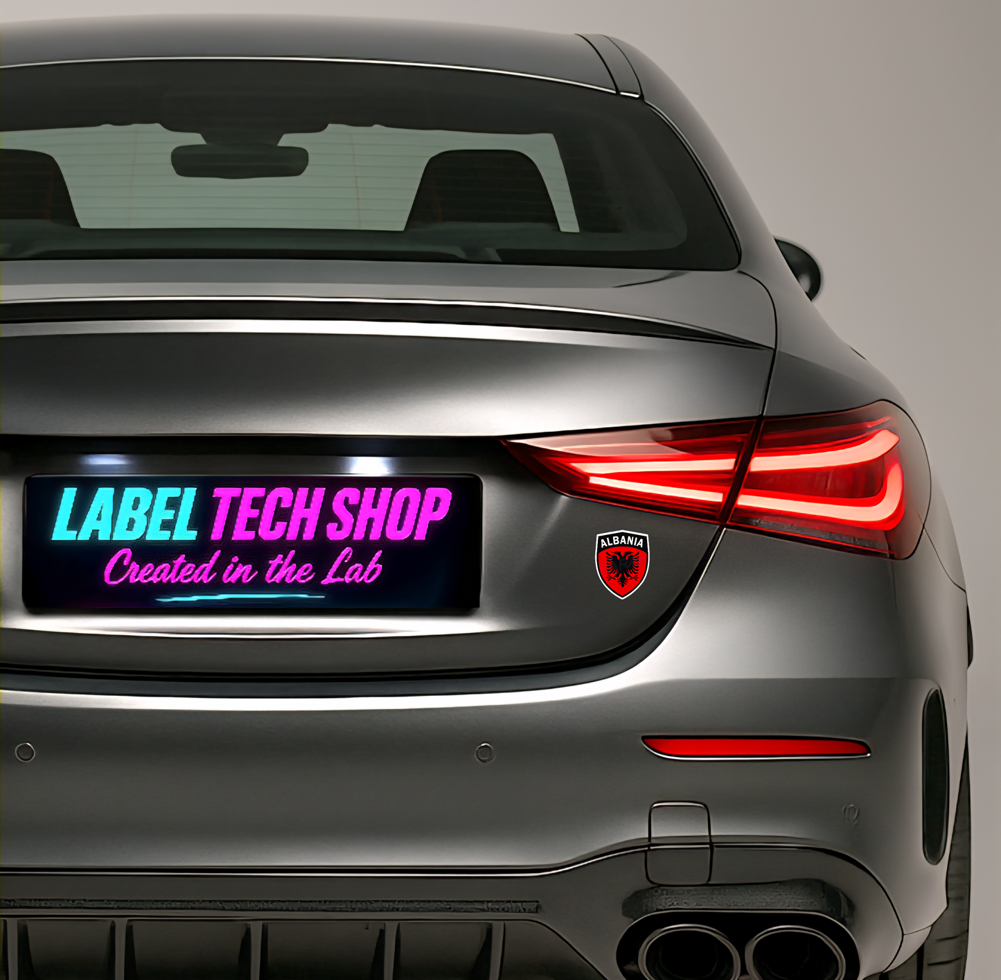 3x Albanien Aufkleber Shqipëria Shqiponja  – Albania Flagge Emblem Wappen Sticker 4,5x5,8cm (105)