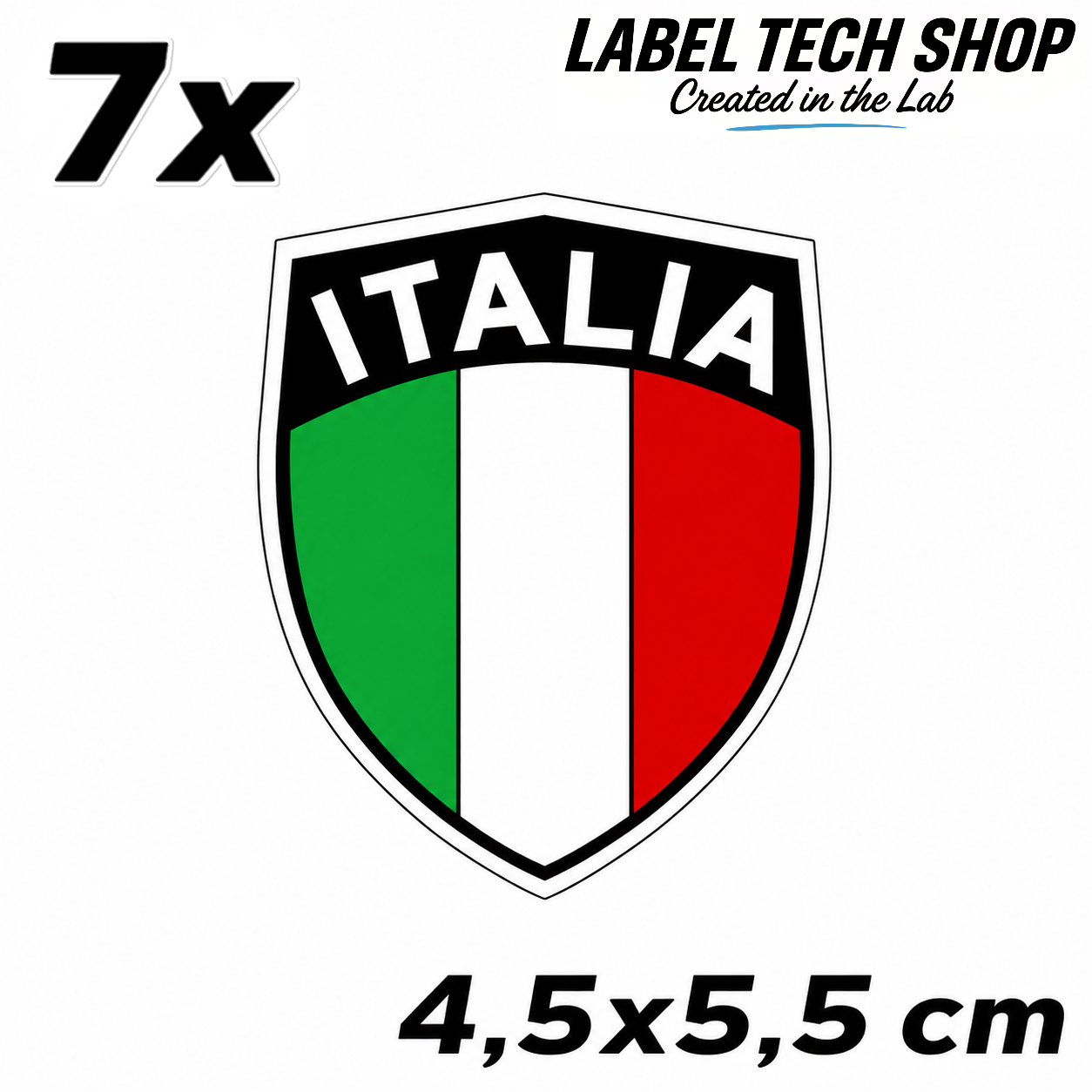 🇮🇹 Italy Italia Italy Coat of Arms Flag Adhesive Sticker Decal Car Motorcycle Helmet Laptop 4.5x5.5cm NO.032