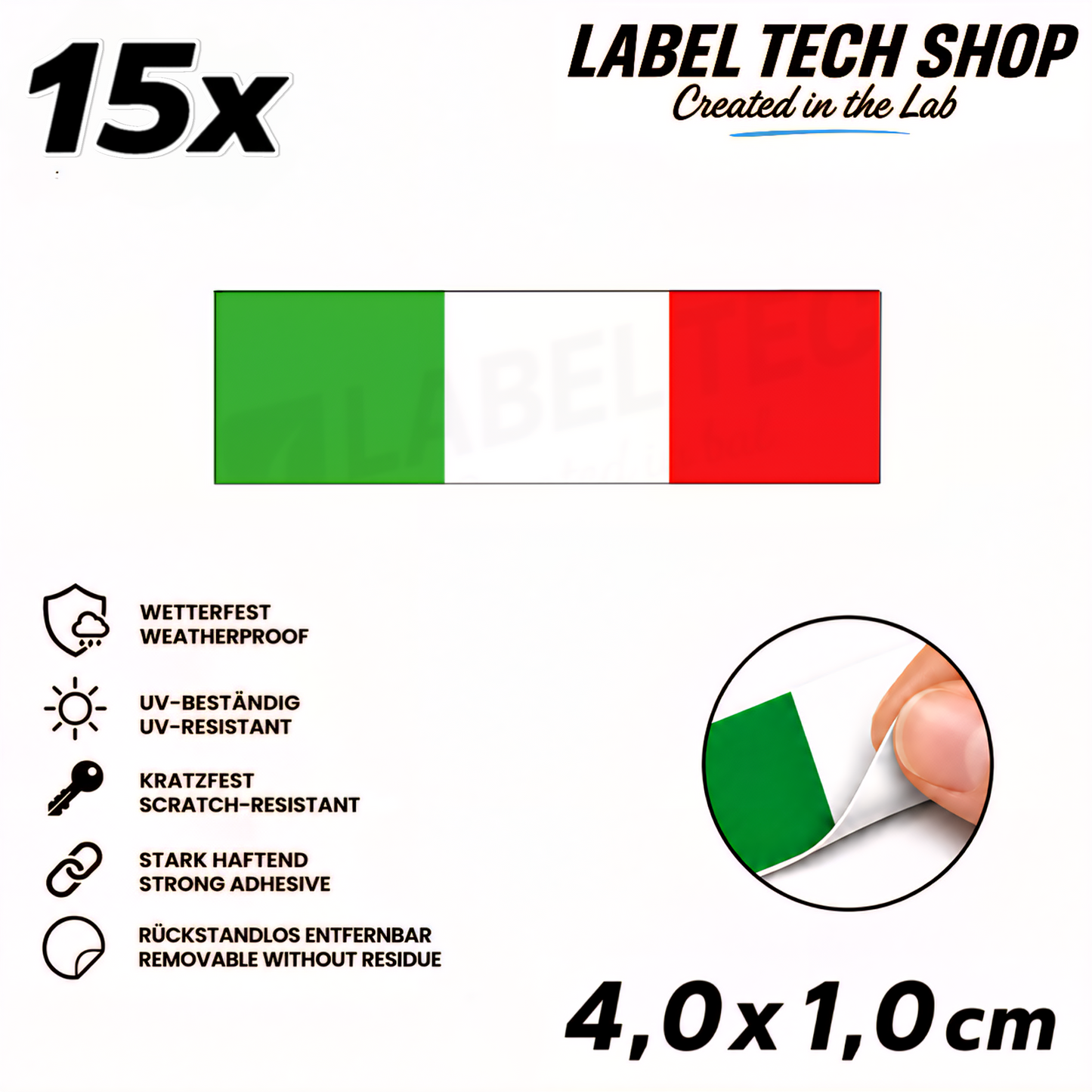 🇮🇹 Italian Sticker Italy Sticker Italian Decal Italian Flag Motorcycle Car Helmet 4.0x1.0cm NO.097